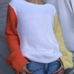 Spiegel Knit Sweater Color-block✧
 »vintage!